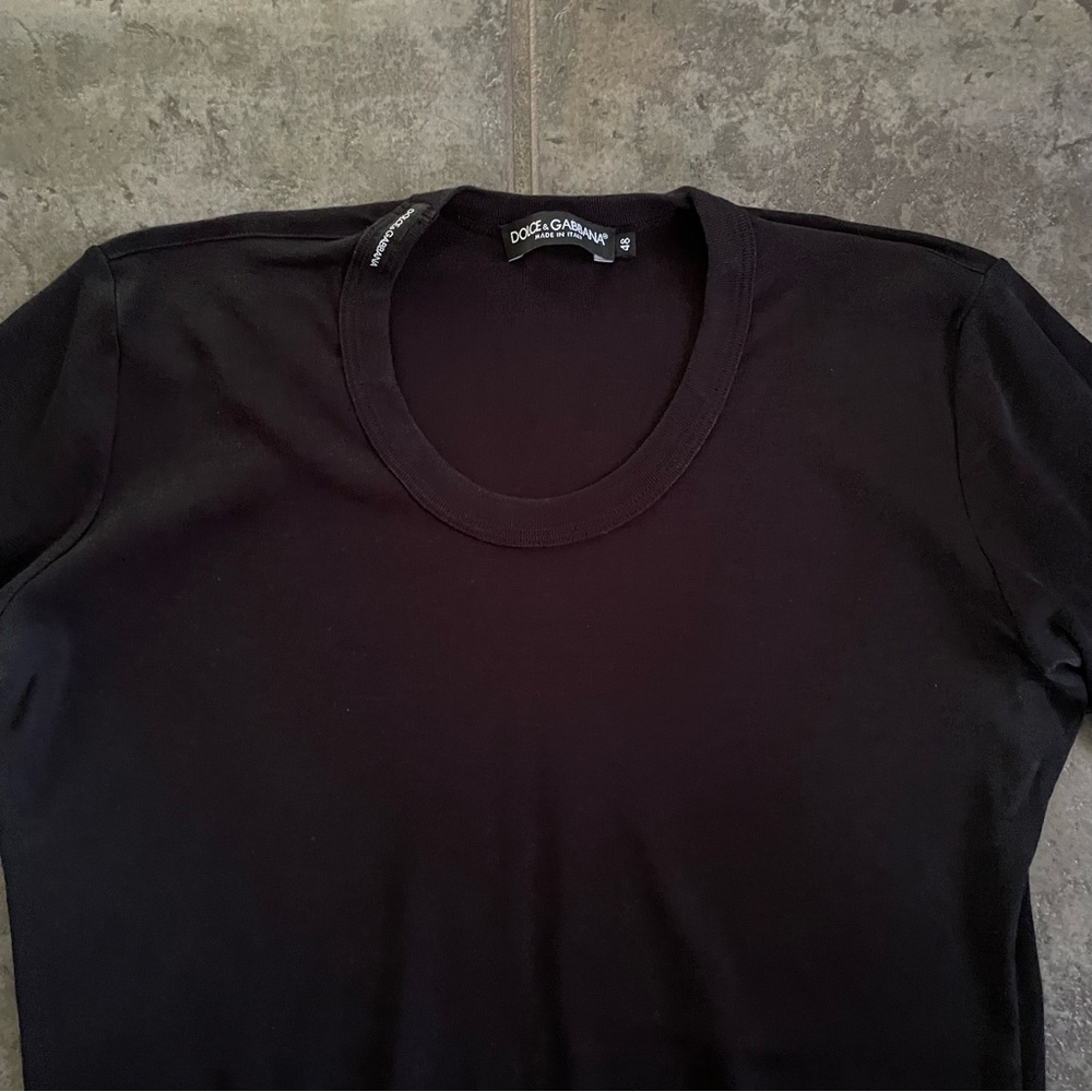 Dolce & Gabbana Women’s Black T-Shirt Top Shirt . US 12 Italian 48 . Stylish - Picture 2 of 3